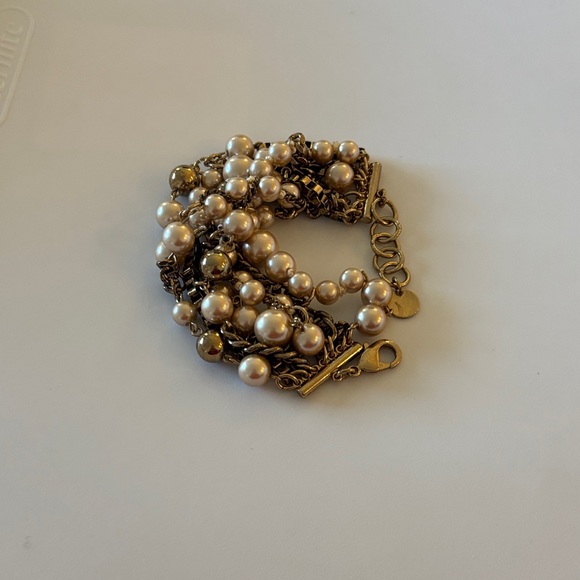 Stella & Dot Gold and Cream Pearl Bracelet - Picture 6 of 6